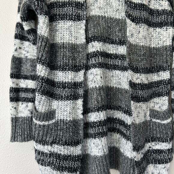 Vintage Mossimo Knit open cardigan sweater striped long normcore Y2K winter S - Picture 4 of 11